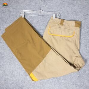 Cabela's Hunting Pants Brown Upland Brush Double Knee Suspender Men's 20/20